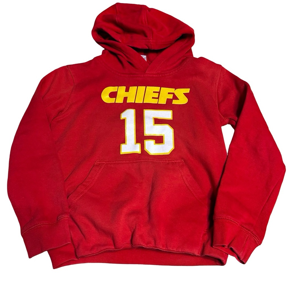 Outer Stuff Red Kansas City Chiefs Mahomes 15 Hoodie Small Football NFL KC
